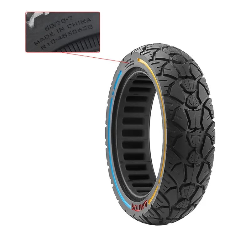 AMITOR 10-Zoll-Elektroroller Anti-Rutsch-Gummi Off-Road-Reifen, 60/70-7 48,5 mm Schlitz