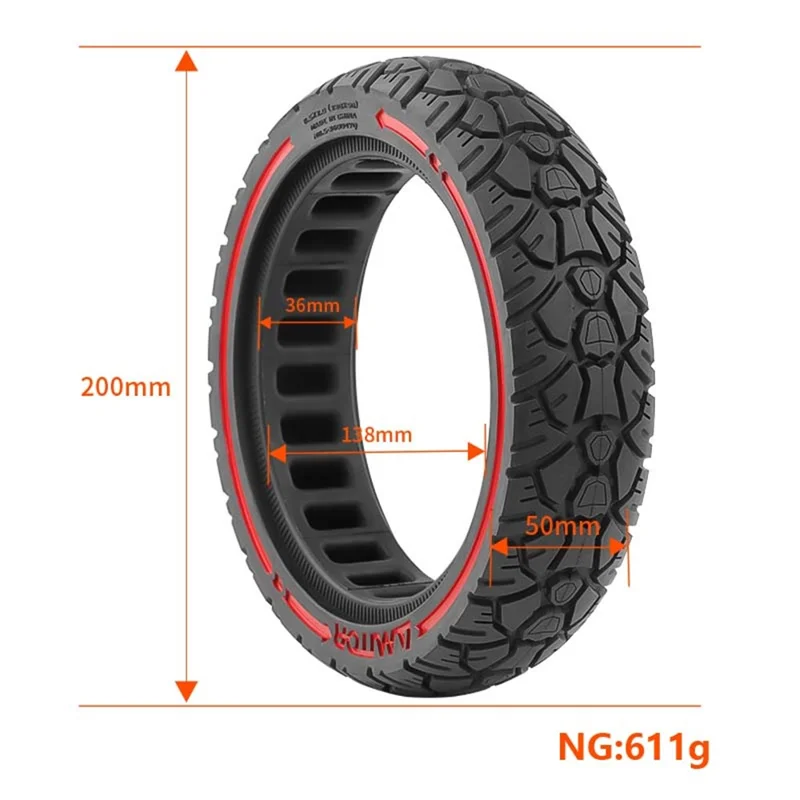 Roda de substituição de pneu fora de estrada de 8,5 polegadas para scooter elétrico AMITOR para slot de 36 mm