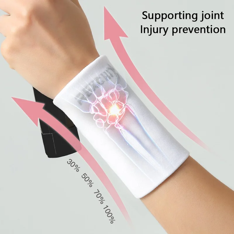 REXCHI HW13 1Pc Elastic Nylon Fitness Wrist Wrap Brace Outdoor Sports Wrist Band - Rosa / S