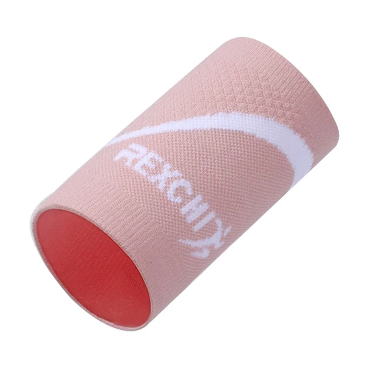 REXCHI HW12 1Pc Fitness Wrist Wrap Brace Breathable Outdoor Sports Wrist Band - Rosa / S