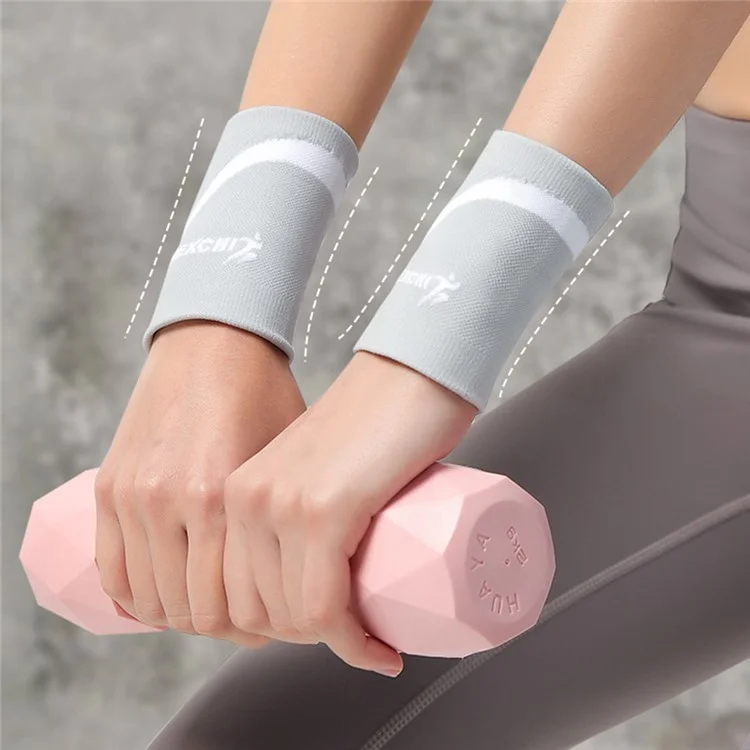 REXCHI HW12 1Pc Fitness Wrist Wrap Brace Breathable Outdoor Sports Wrist Band - Rosa / S