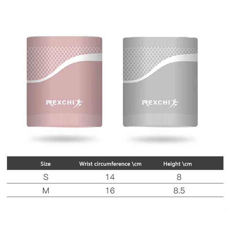 REXCHI HW12 1Pc Fitness Wrist Wrap Brace Breathable Outdoor Sports Wrist Band - Rosa / S