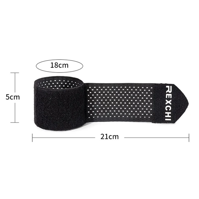 REXCHI HW16 1Pc Outdoor Sport Wrist Band Elastic BRS Fitness Basketball Wrist Wrap Brace - Black