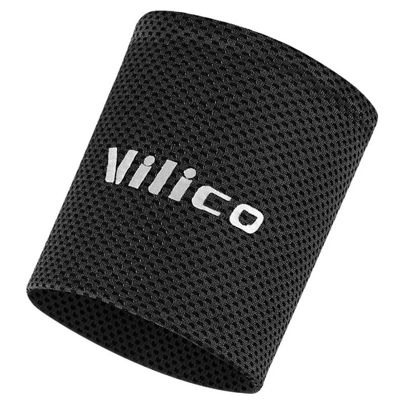 VILICO Summer Wristband Athletic Exercise Cooling Wrist Sweatband for Running Tennis - Black / M