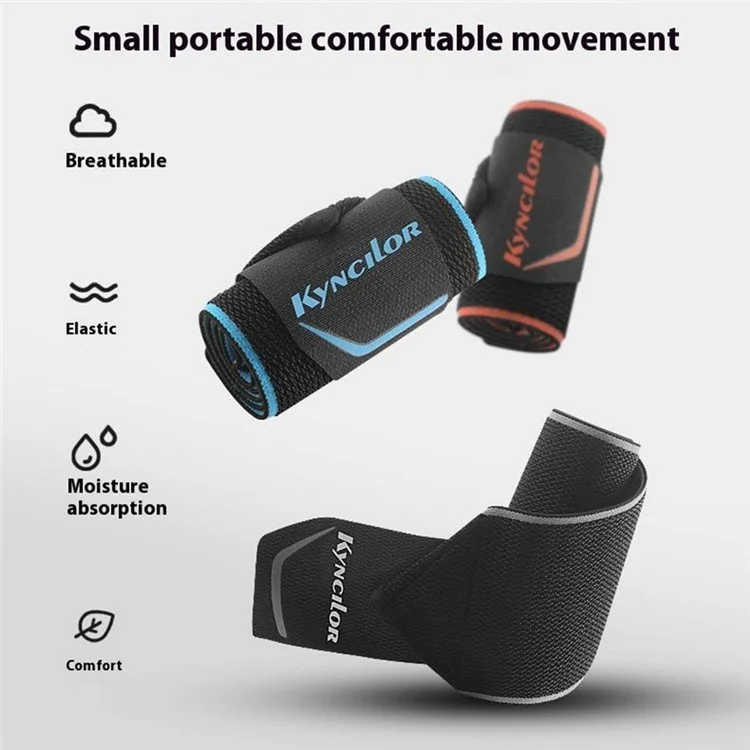 KYNCILOR AB015 1Stück Sports Wrist Wrap Band Badminton Fitness Gewichtheben Handgelenkschutz - Blau