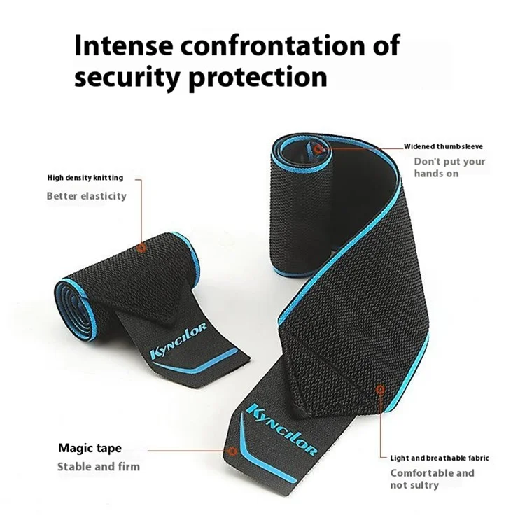 KYNCILOR AB015 1Stück Sports Wrist Wrap Band Badminton Fitness Gewichtheben Handgelenkschutz - Blau