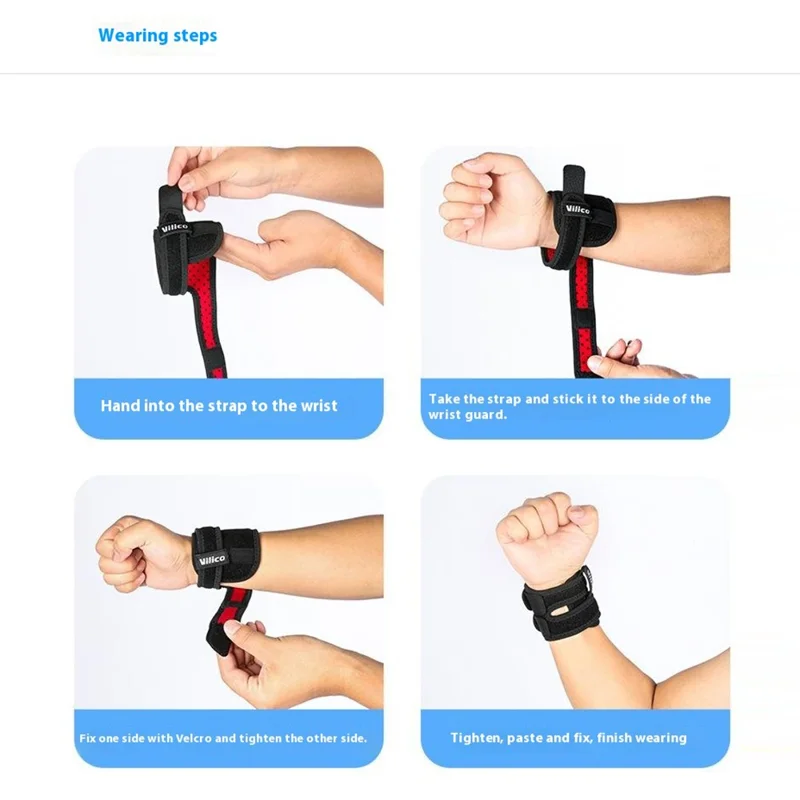 VILICO AB085 1Pc Sports Wrist Wrap Band Anti-Sprain Badminton Fitness Wrist Guard