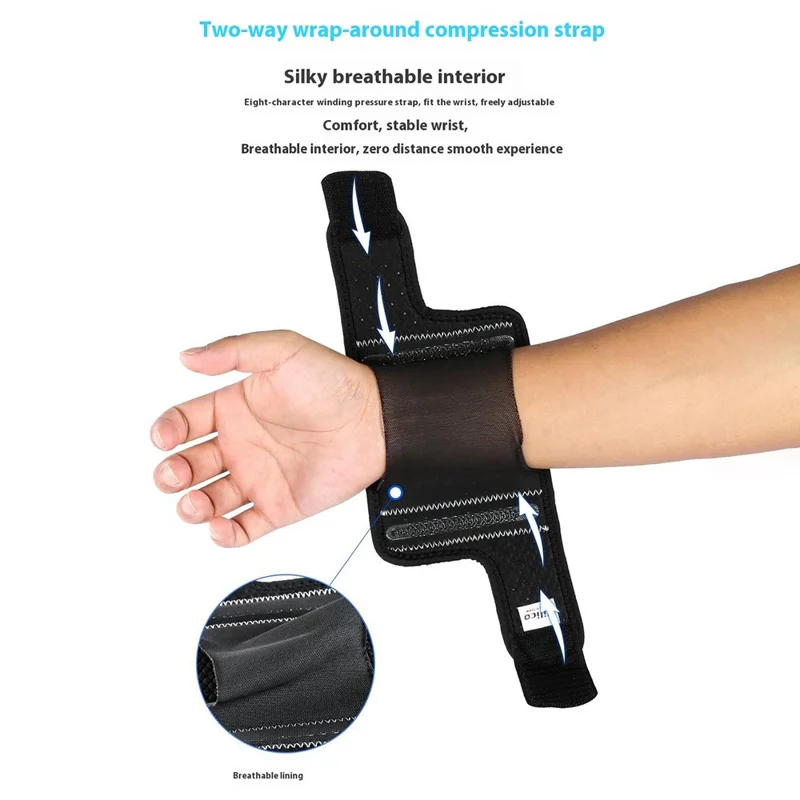 VILICO AB063 1Stück Federstütze Sport-Handgelenkbandage Atmungsaktiv Anti-Verstauchung Tennis Fitness Handgelenkschutz