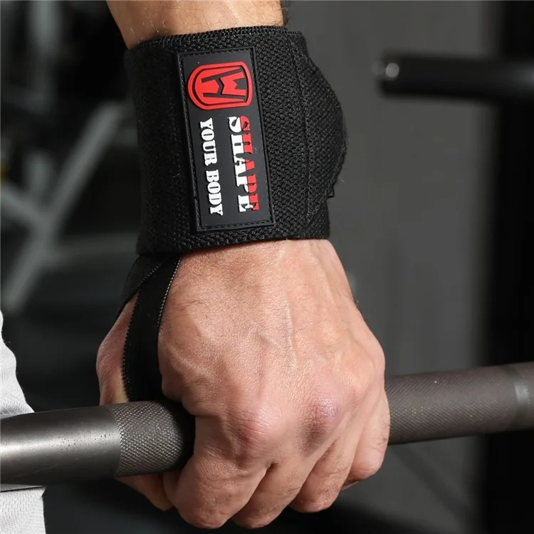 WOSWEIR WR0225 1 Pair Gym Wrist Wraps Weightlifting Wrist Straps with Thumb Loop - Grey