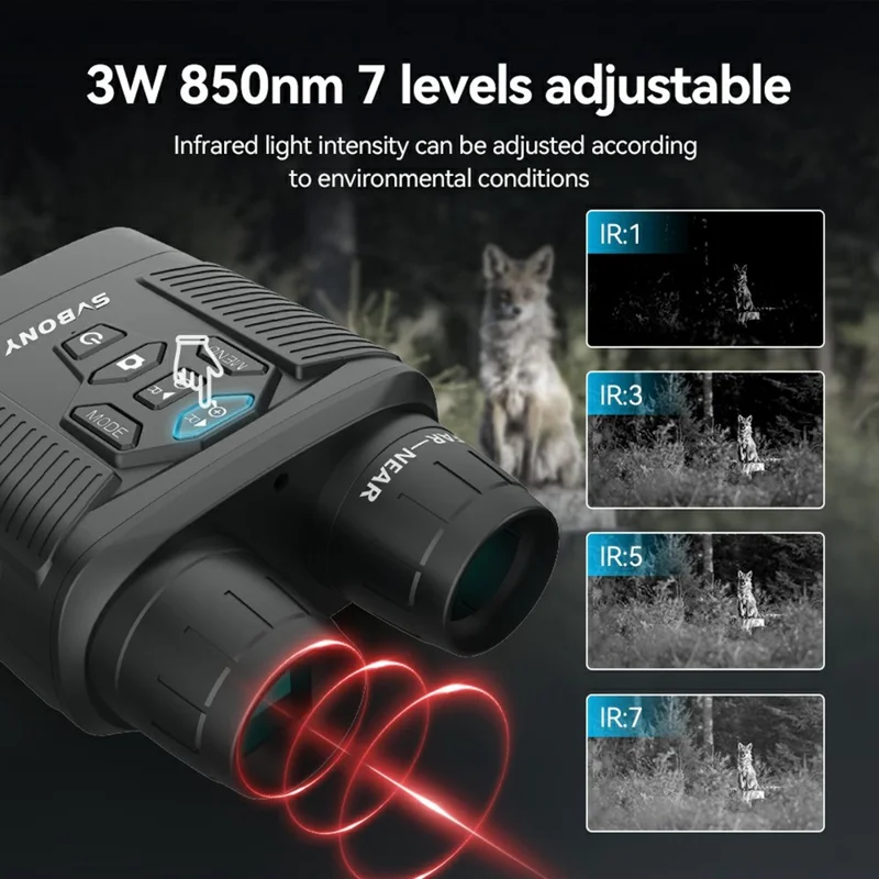 SVBONY SA206 4K Night Vision Binocular Goggles with 3 inch Large Screen, 8X Digital Zoom, 32G TF Card