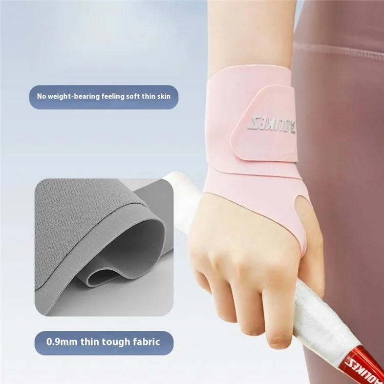 AOLIKES 7935 1Pc Wrist Guard Sprained Wrist Fixing Strap Sports Fitness Thin Summer Wrist Band - Noir M