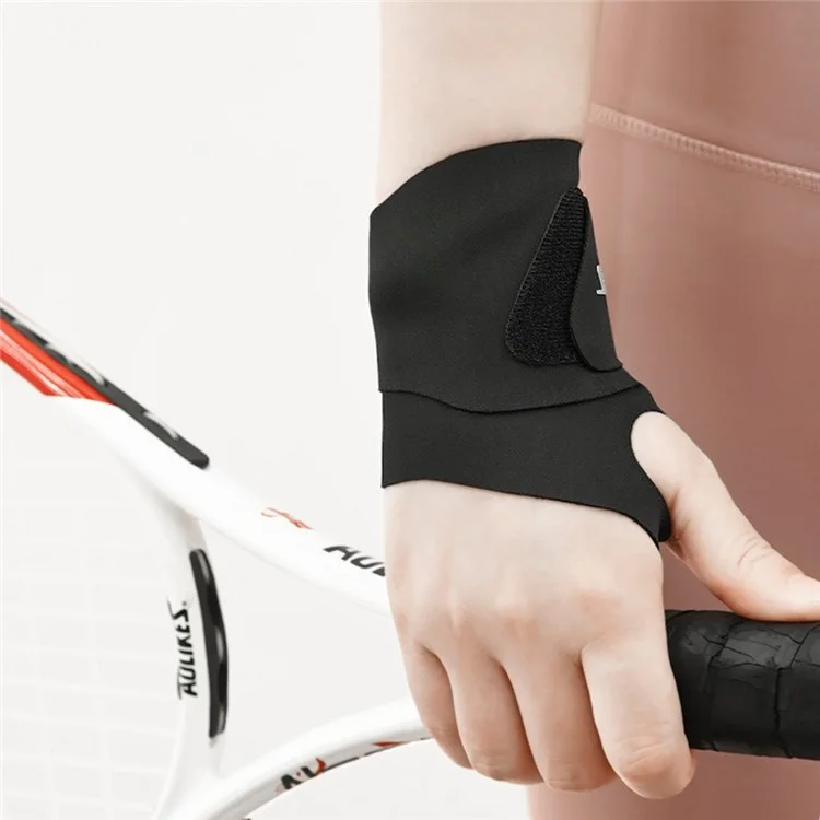 AOLIKES 7935 1Pc Wrist Guard Sprained Wrist Fixing Strap Sports Fitness Thin Summer Wrist Band - Noir M