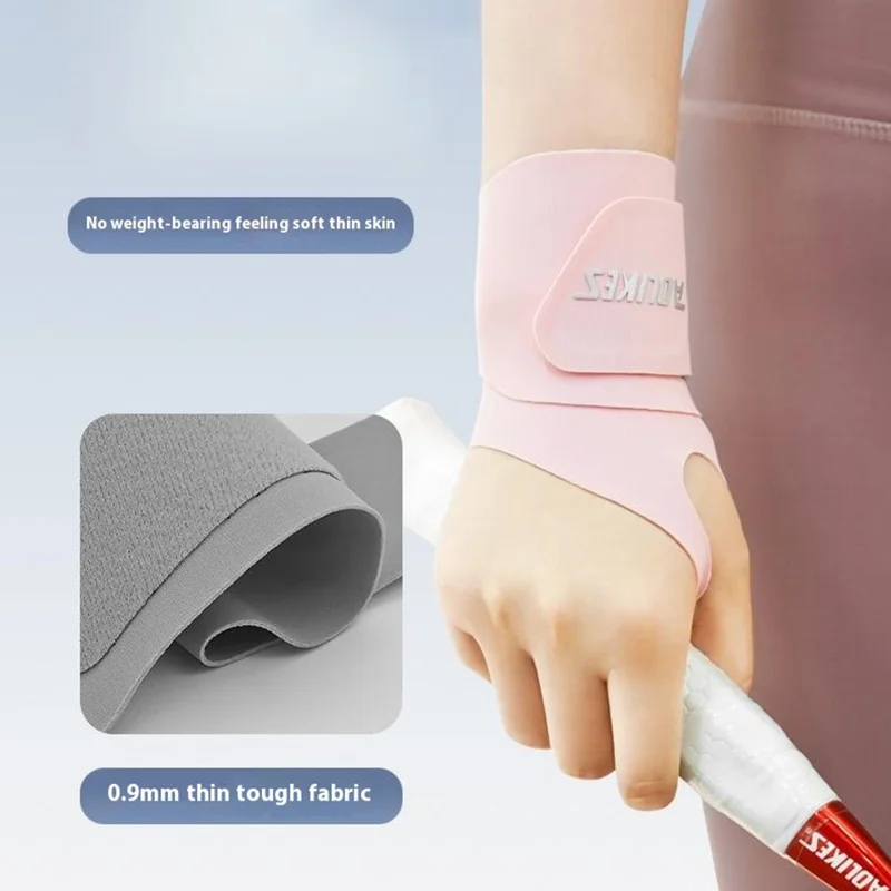 AOLIKES 7935 1Pc Wrist Guard Sprained Wrist Fixing Strap Sports Fitness Thin Summer Wrist Band - Grey M