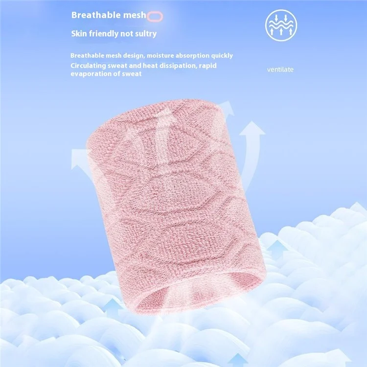 1Pc Breathable Sports Wristband for Outdoor Running Fitness Sweat Band Wrist Guard - HW501 Light Purple