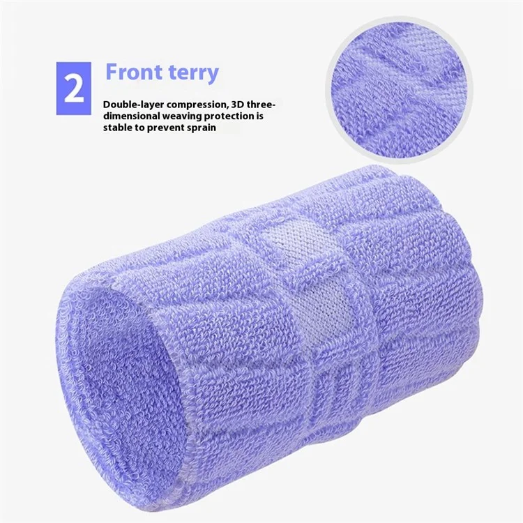 1Pc Breathable Sports Wristband for Outdoor Running Fitness Sweat Band Wrist Guard - HW501 Light Purple