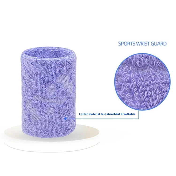 1Pc Breathable Sports Wristband for Outdoor Running Fitness Sweat Band Wrist Guard - HW501 Light Purple