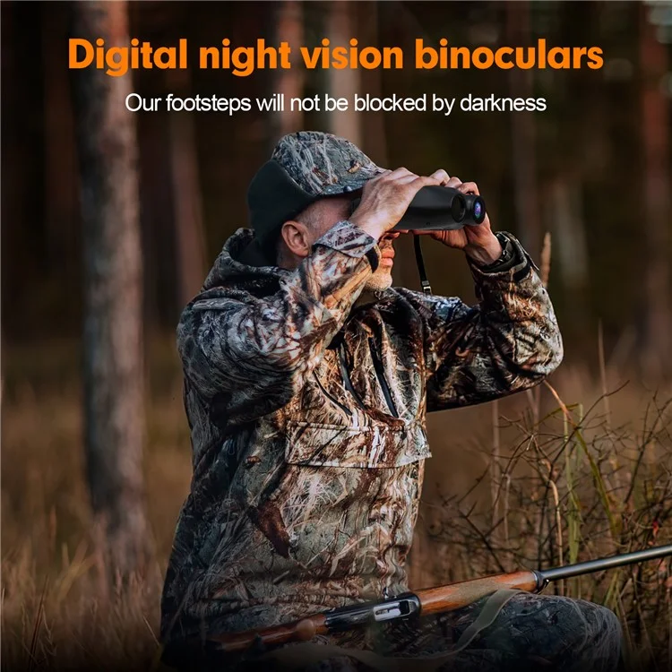 Jumelles de vision nocturne GTMEDIA N4 1080P HD avec 7 niveaux de luminosité, zoom numérique 5x et télescope pour l'extérieur