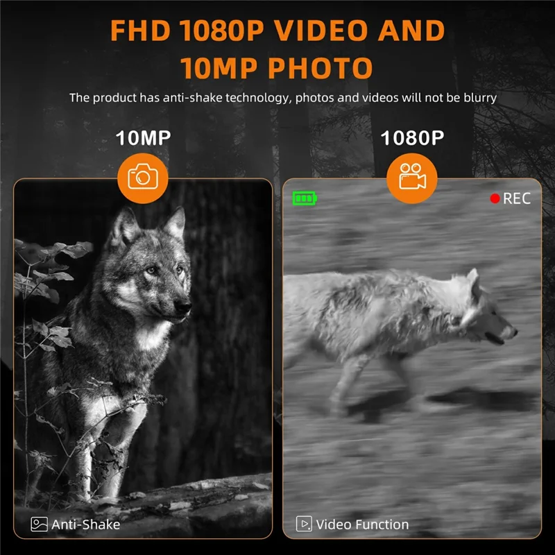 GTMEDIA N2 бинокль с ночным видением 1080P HD, 5-кратным цифровым зумом, дальностью 300 м, защитой IP66, для использования на улице