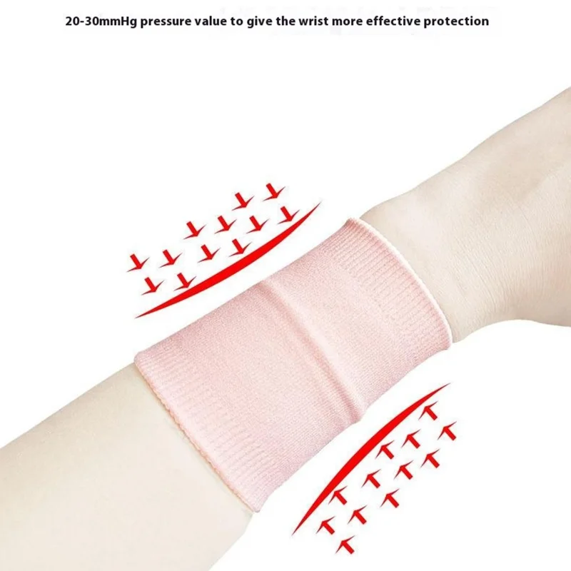 1 Pair Sport Wristband Elastic Fitness Basketball Wrist Protection Band - Blue
