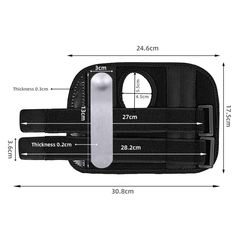 015 Adjustable Wrist Support Brace with Removable Aluminum Splint - Right