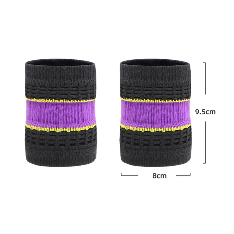 Pulseira esportiva 8x9.5cm absorvente de suor para tênis, corrida, fitness e basquete - Branco+Azul
