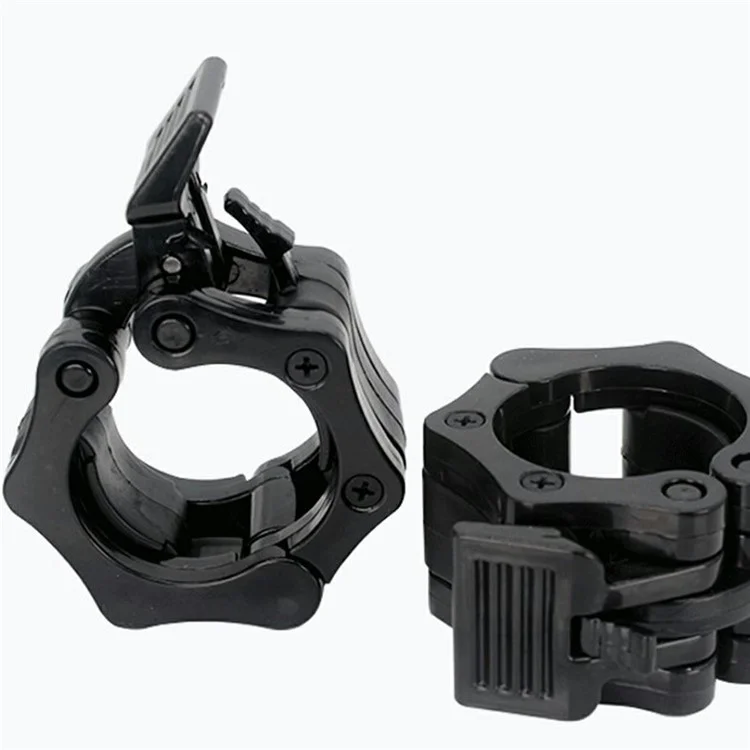 2 Braçadeiras de Liberação Rápida para Barra de Musculação com Trava Giratória para Musculação e Treinamento de Força, Diâmetro 2,5 cm - Vermelho