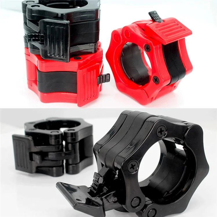 2 abrazaderas de liberación rápida para mancuernas Spin Lock Collares de mancuernas para halterofilia y entrenamiento de fuerza, diámetro 3 cm - Negro