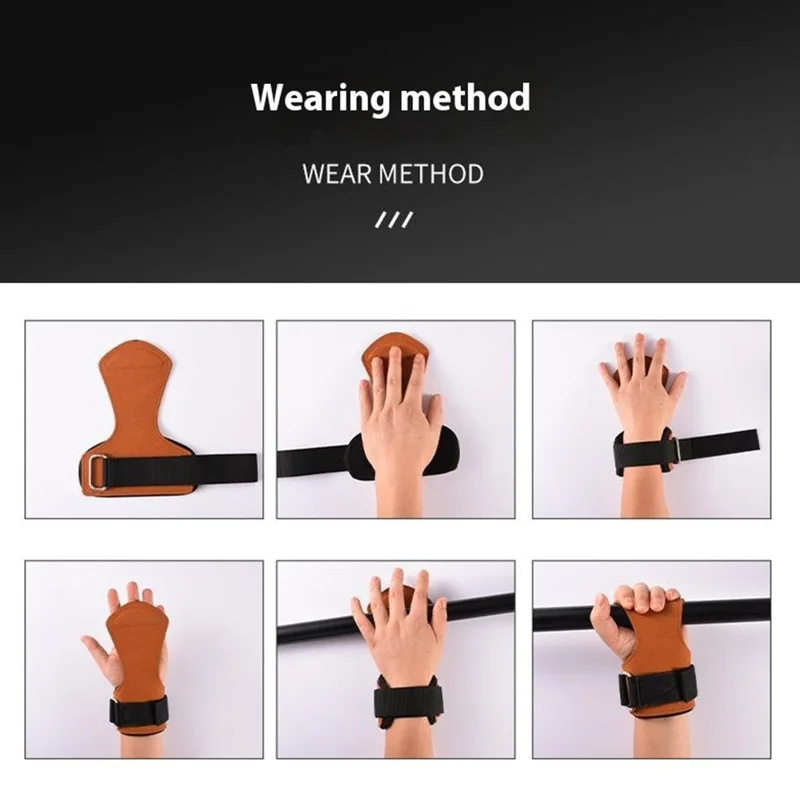 1 Pair Weightlifting Wrist Straps Non Slip Grip Support for Powerlifting Deadlifts Gym Equipment