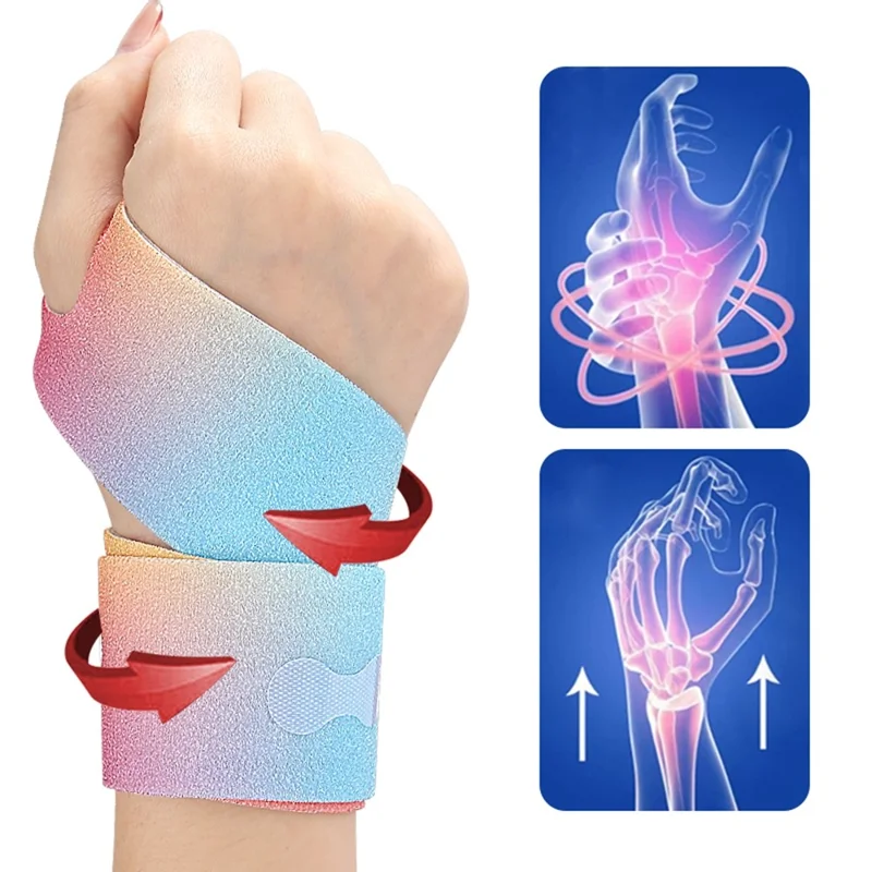 105 1Pc Colorful Wrist Brace Strap Adjustable Magic Tape Sport Guard for Multiple Body Areas - Color C