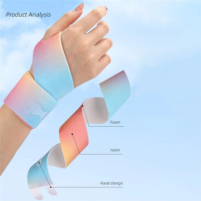 105 1Pc Colorful Wrist Brace Strap Adjustable Magic Tape Sport Guard for Multiple Body Areas - Color C