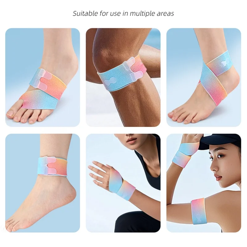 105 1Pc Colorful Wrist Brace Strap Adjustable Magic Tape Sport Guard for Multiple Body Areas - Color C