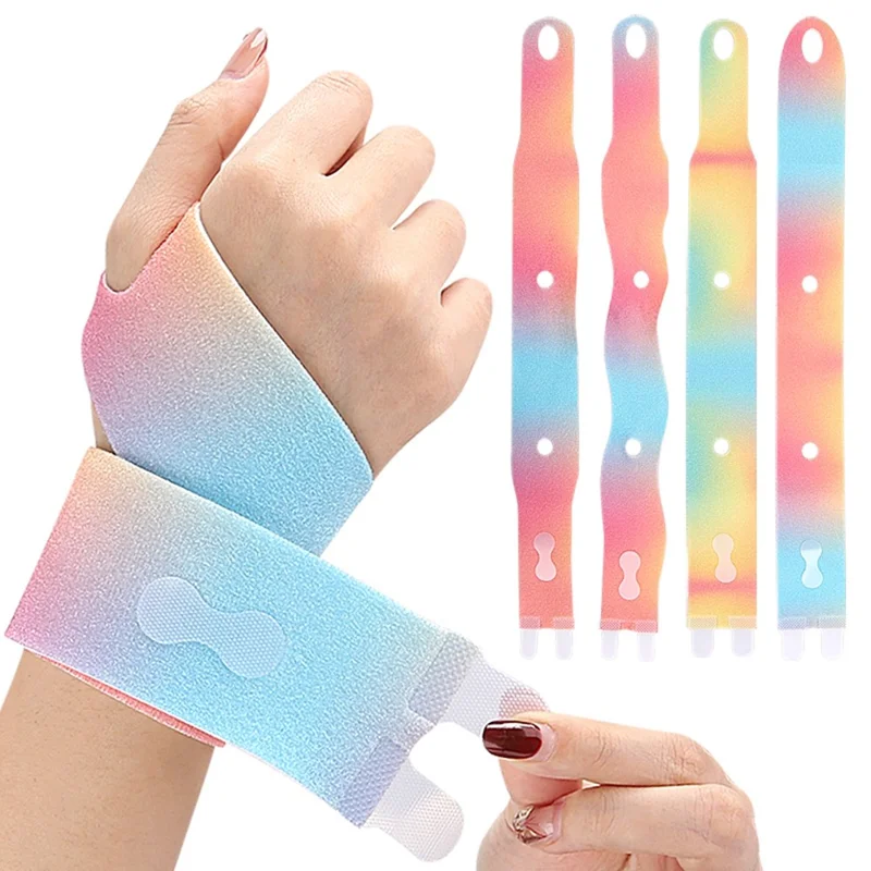 105 1Pc Colorful Wrist Brace Strap Adjustable Magic Tape Sport Guard for Multiple Body Areas - Color C