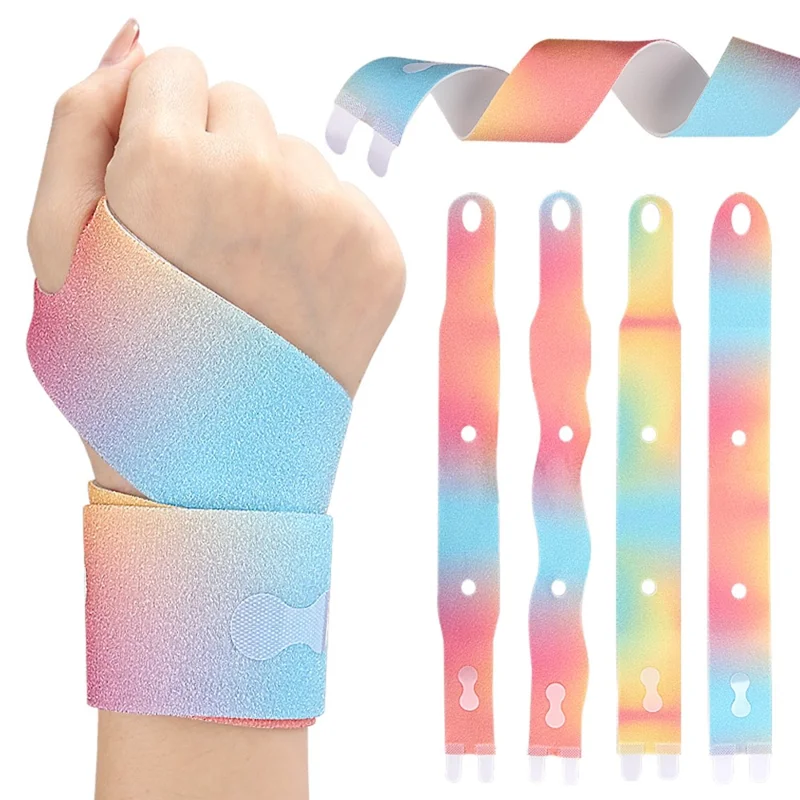 105 1Pc Colorful Wrist Brace Strap Adjustable Magic Tape Sport Guard for Multiple Body Areas - Color C