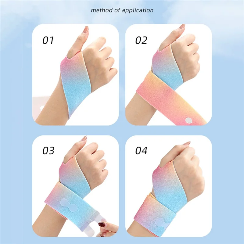 105 1Pc Colorful Wrist Brace Strap Adjustable Magic Tape Sport Guard for Multiple Body Areas - Color C