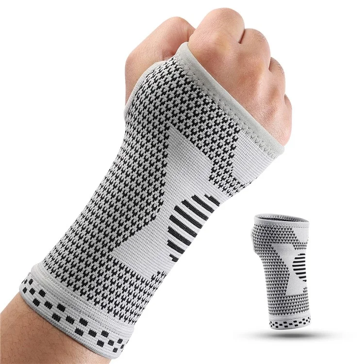 KYNCILOR AB202 1 Pce Support de Poignet Sportif pour Course, Cyclisme, Musculation - Protège-Poignet de Compression - Gris / Taille M