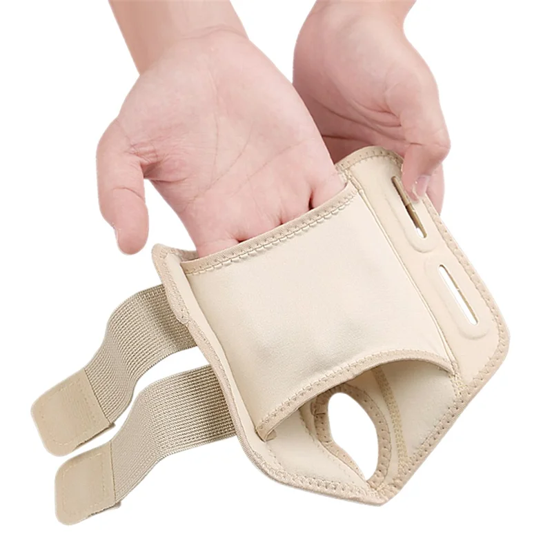 1Pc Wrist Support Brace Adjustable Compression Wrist Wrap Guard for Pain Relief Arthritis Carpal Tunnel - Left Hand / Grey S / M