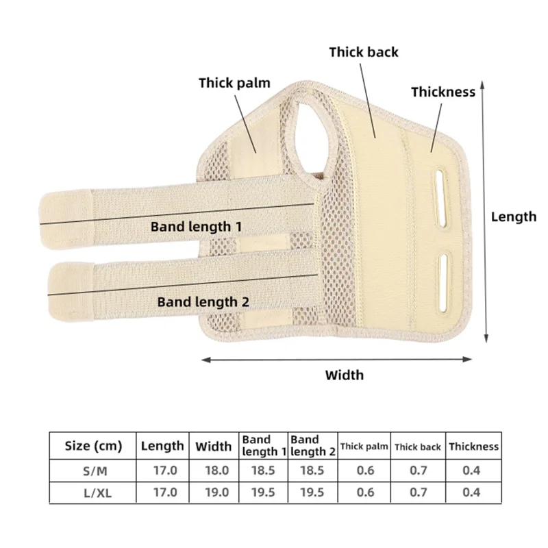 1Pc Wrist Support Brace Adjustable Compression Wrist Wrap Guard for Pain Relief Arthritis Carpal Tunnel - Left Hand / Grey S / M