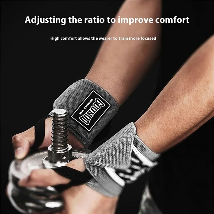 GOUNOD HS0105 1 Pair Sports Wrist Wraps Fitness Weightlifting Pull-Up Stabilizer Sprain Prevention Wrist Band - Black