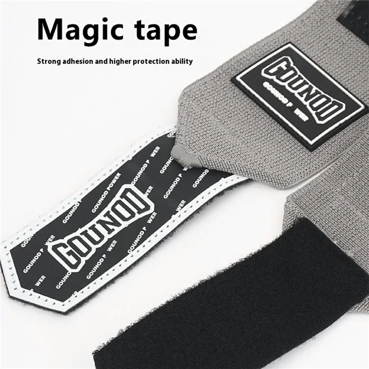GOUNOD HS0105 1 Pair Sports Wrist Wraps Fitness Weightlifting Pull-Up Stabilizer Sprain Prevention Wrist Band - Black