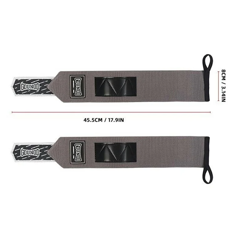 GOUNOD HS0105 1 Pair Sports Wrist Wraps Fitness Weightlifting Pull-Up Stabilizer Sprain Prevention Wrist Band - Black