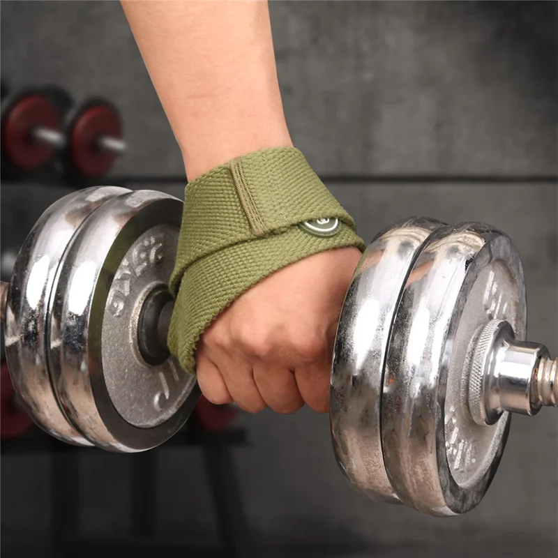 GOUNOD HS0103 For Weightlifting Powerlifting Deadlift 8 Shape Wrist Straps Strength Training Pull Up Grip Support - Green