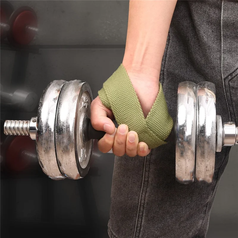 GOUNOD HS0103 For Weightlifting Powerlifting Deadlift 8 Shape Wrist Straps Strength Training Pull Up Grip Support - Green