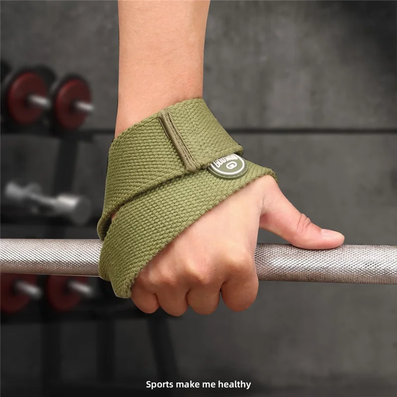 GOUNOD HS0103 For Weightlifting Powerlifting Deadlift 8 Shape Wrist Straps Strength Training Pull Up Grip Support - Green