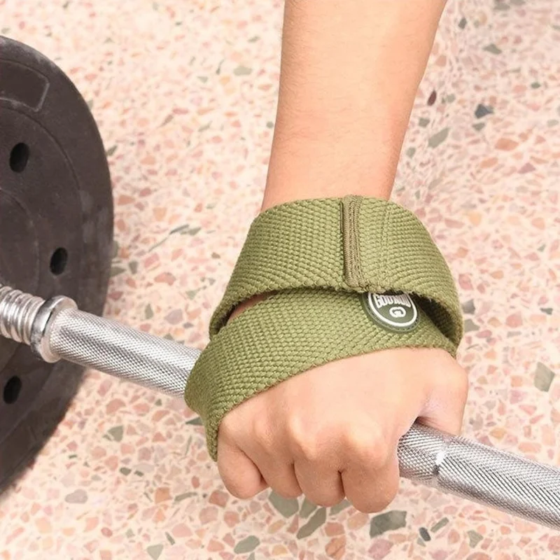 GOUNOD HS0103 For Weightlifting Powerlifting Deadlift 8 Shape Wrist Straps Strength Training Pull Up Grip Support - Green