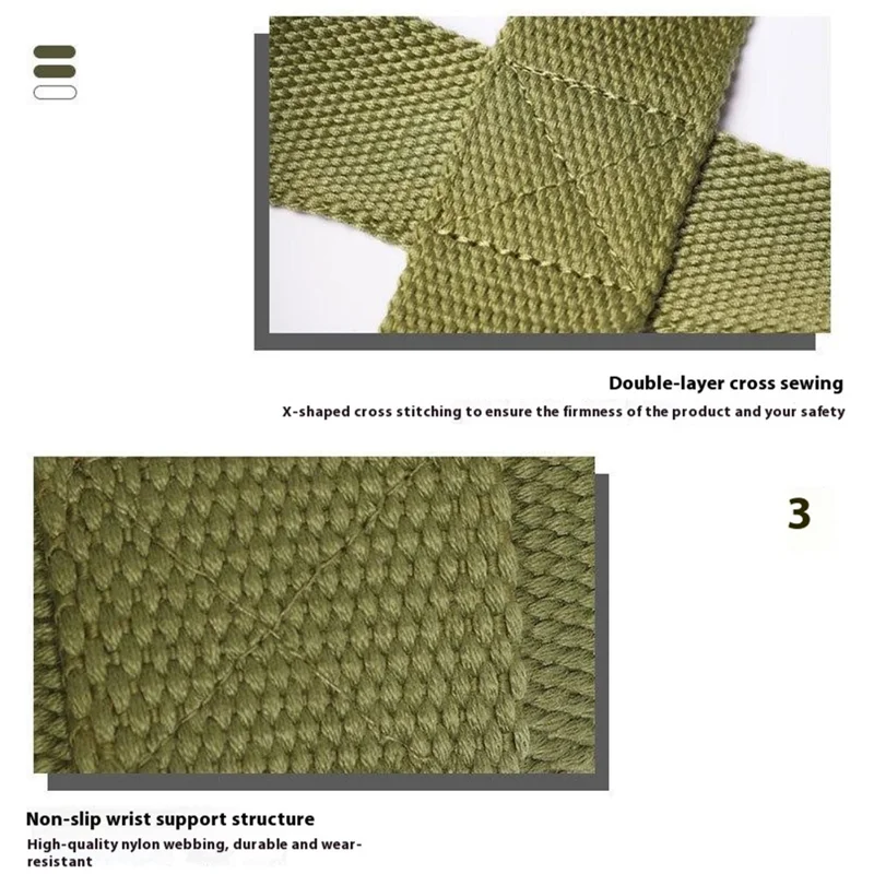 GOUNOD HS0103 For Weightlifting Powerlifting Deadlift 8 Shape Wrist Straps Strength Training Pull Up Grip Support - Green