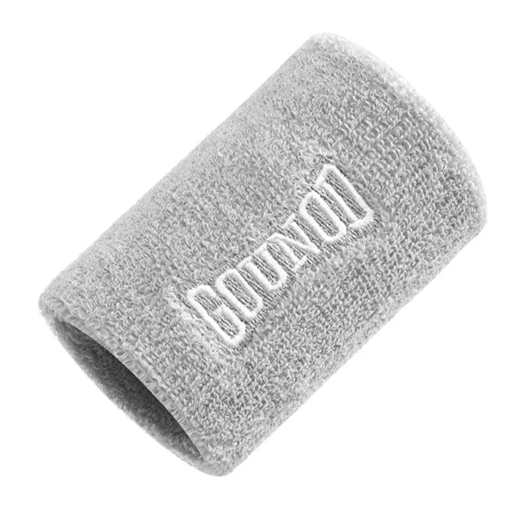 GOUNOD 1 Bandeau de Poignet de Fitness Respirant et Absorbant avec Support de Compression pour Basket-ball / Course / Yoga - Gris
