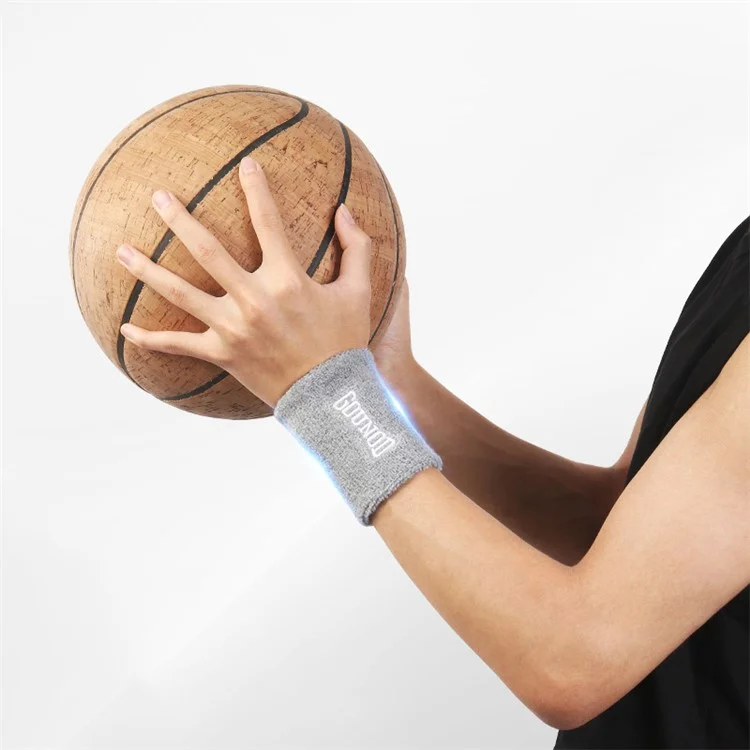 GOUNOD 1 Bandeau de Poignet de Fitness Respirant et Absorbant avec Support de Compression pour Basket-ball / Course / Yoga - Gris