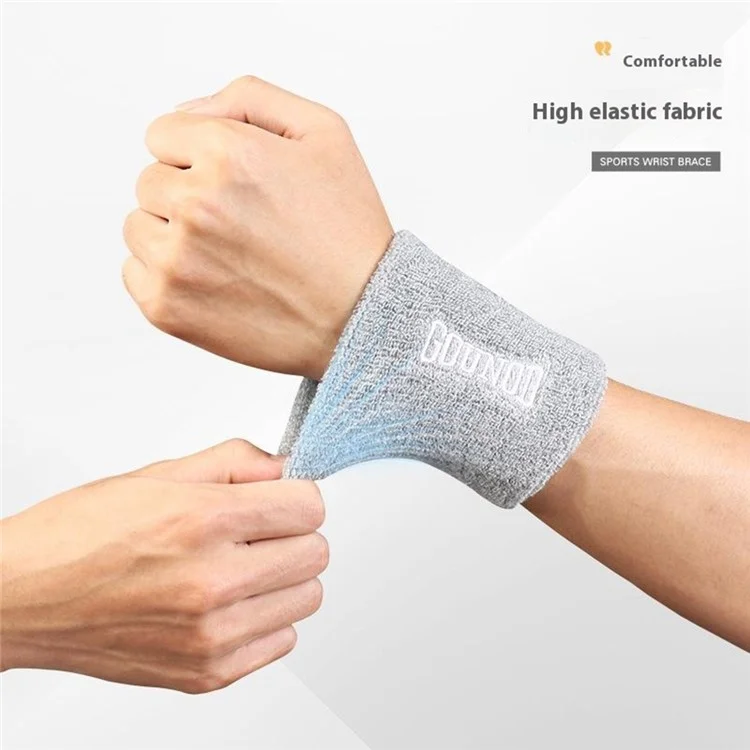 GOUNOD 1 Bandeau de Poignet de Fitness Respirant et Absorbant avec Support de Compression pour Basket-ball / Course / Yoga - Gris