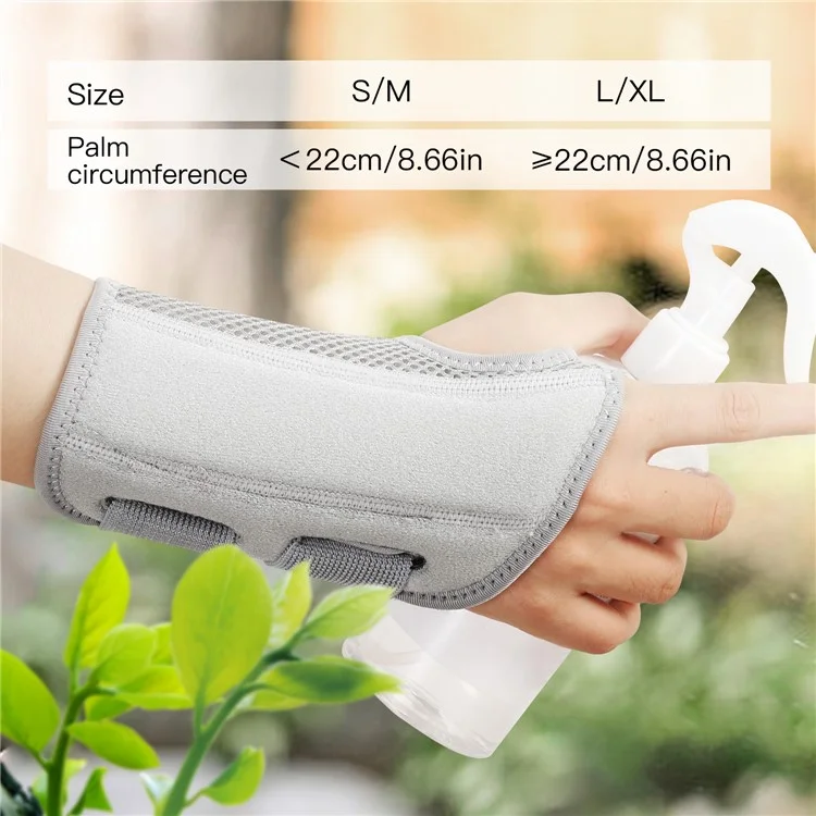 VILICO AB042 1 Pièce Support de Poignet Respirant Réglable Compression Attelle de Poignet pour Sports de Plein Air - Gris Main Droite S / M