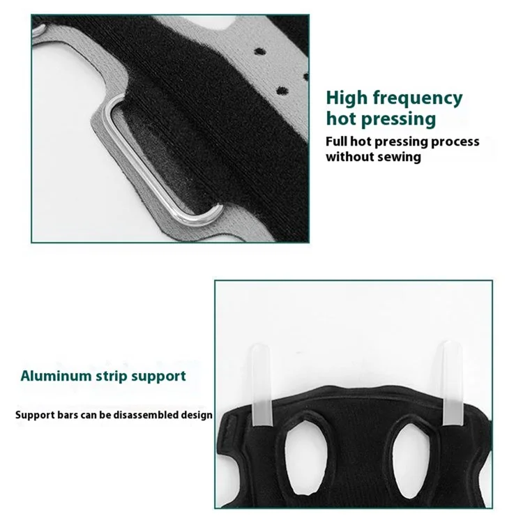 YF-JS018 1Pc Sports Wrist Support Brace Aluminum Bar Anti Sprain Wrist Guard for Basketball Volleyball Weightlifting - Black
